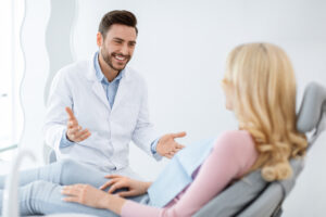 The doctor discussion with patient about Bone grafting treatment at Atlanta, GA